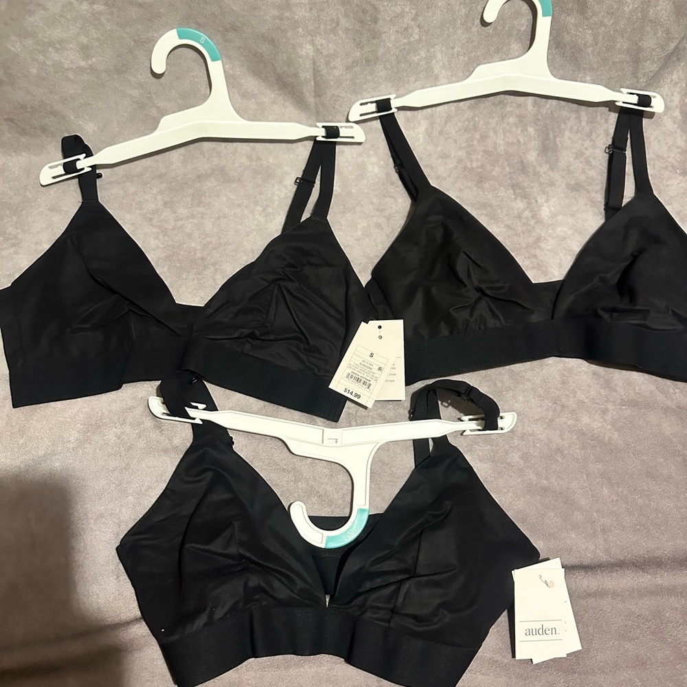 3 pack of Auden women’s bralette size small.